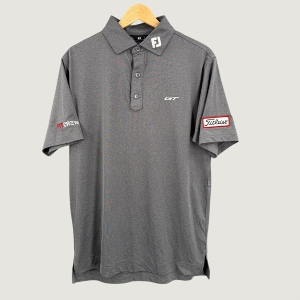 FootJoy FJ Golf Polo Mens Size Small Gray GT Titleist Fit Crew Performance Shirt